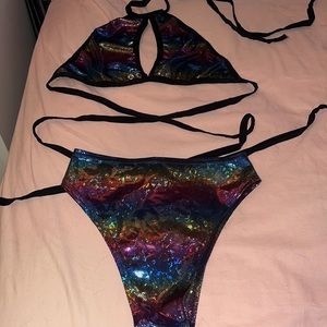 Rainbow rave outfit 🌈💓